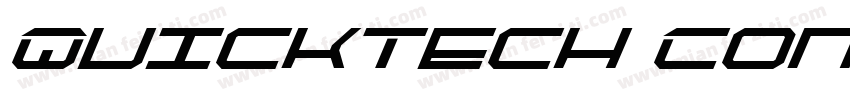 QuickTech Condensed Italic字体转换